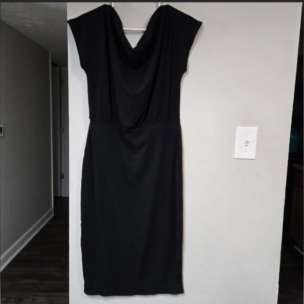 Nonbrand Short Sleeve Midi Black Dress NWOT! Size Large